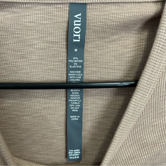 Vuori Taupe Ribbed Long Sleeve Top - Picture 3 of 4